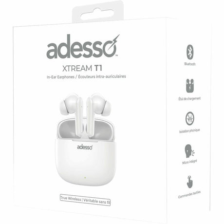 Adesso Xtream T1 Bluetooth Wireless Earbuds and Built-in Microphone — Xtream T1