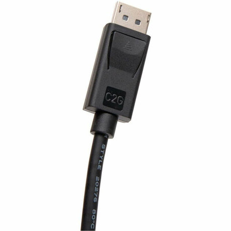 C2G 1ft (0.3m) DisplayPort&trade; Cable with Latches 4K 60Hz UHD M/M - Black — 54423
