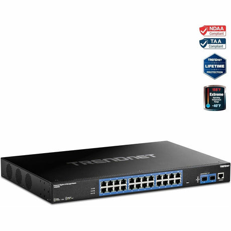 TRENDnet 26-Port Industrial Gigabit L2 Managed Rackmount Switch — TI-RG262I
