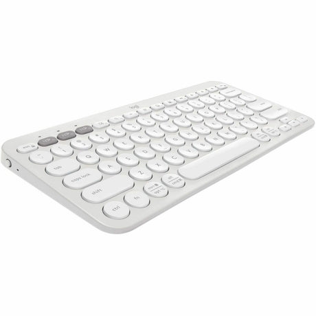 Logitech Pebble Keys 2 K380s, Multi-Device Bluetooth Wireless Keyboard with Customizable Shortcuts, Tonal White — 920-011776