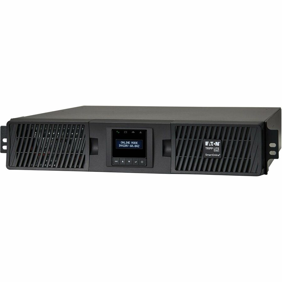 Eaton Tripp Lite Series SmartOnline 2000VA 1800W 120V Double-Conversion Sine Wave UPS - 7 Outlets, Extended Run, Network Card Option, LCD, USB, DB9, 2U Rack/Tower, TAA — SU2200RTXLCD2UTAA