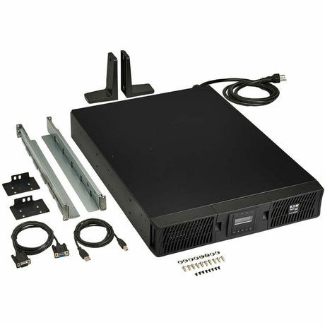 Eaton Tripp Lite Series SmartOnline 2000VA 1800W 120V Double-Conversion Sine Wave UPS - 7 Outlets, Extended Run, Network Card Option, LCD, USB, DB9, 2U Rack/Tower, TAA — SU2200RTXLCD2UTAA