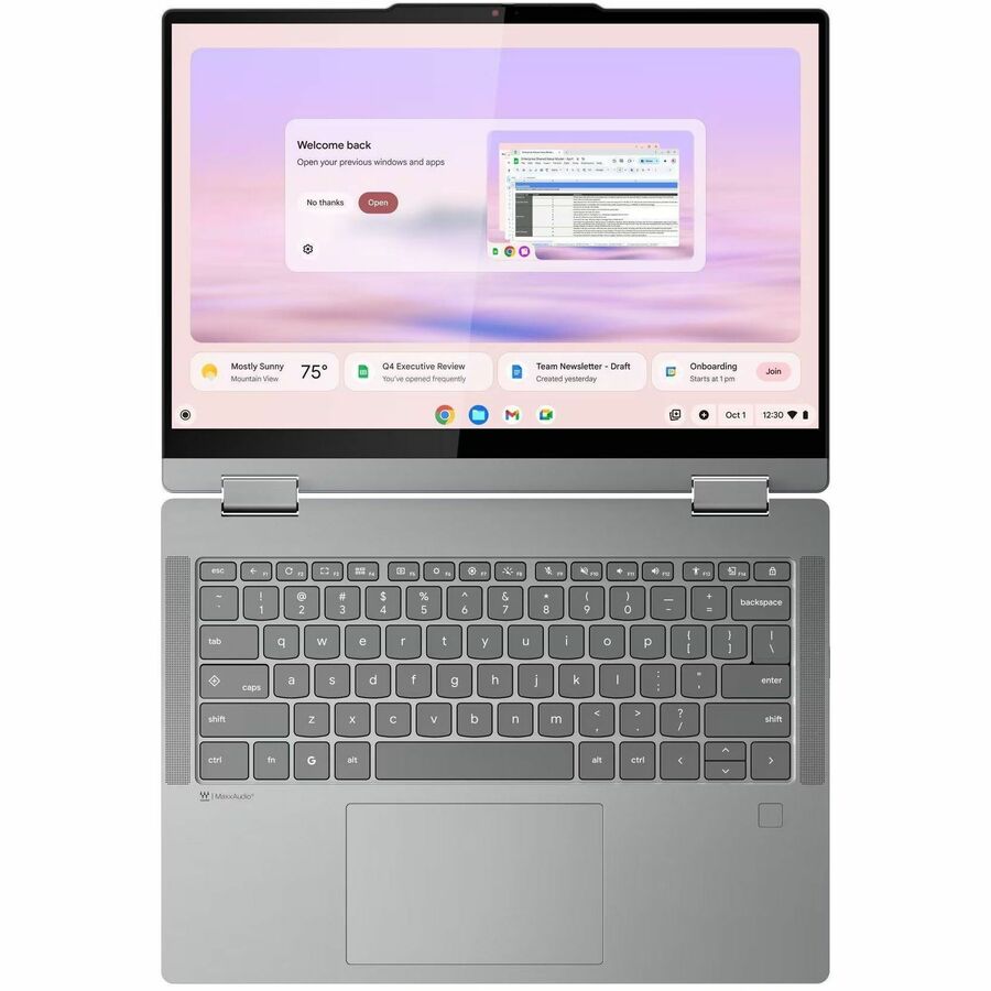Lenovo 14IRU10 83LL000GUS 14" Touchscreen Convertible 2 in 1 Chromebook - WUXGA - Intel Core 7 250U - 16 GB - 512 GB SSD - English Keyboard - Luna Gray — 83LL000GUS