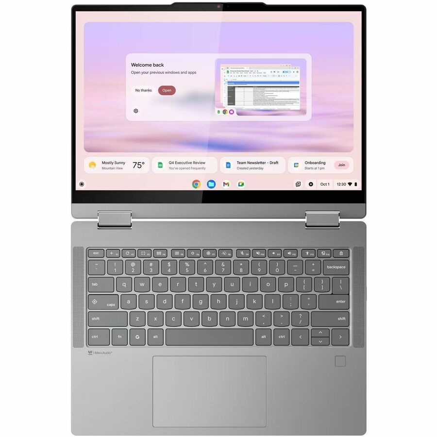 Lenovo 14IRU10 83LL000LUS 14" Touchscreen Convertible 2 in 1 Chromebook - WUXGA - Intel Core 5 120U - 8 GB - 256 GB SSD - English Keyboard - Luna Gray — 83LL000LUS