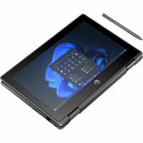 HP Fortis Flip G1i 11.6" Touchscreen Convertible 2 in 1 Notebook - HD - Intel N-Series N150 - 4 GB - 128 GB Flash Memory - Jet Black - Smart Buy — B86C9UT#ABA