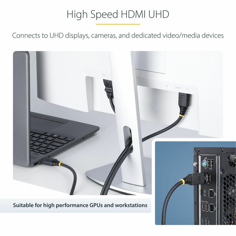 StarTech.com 30ft (9.1m) Active High Speed HDMI Cable, 4K 60Hz/1440p 144Hz, 18Gbps, UHD HDMI 2.0 Cord, TPE Jacket — HDMI2-CABLE-4K60-30F