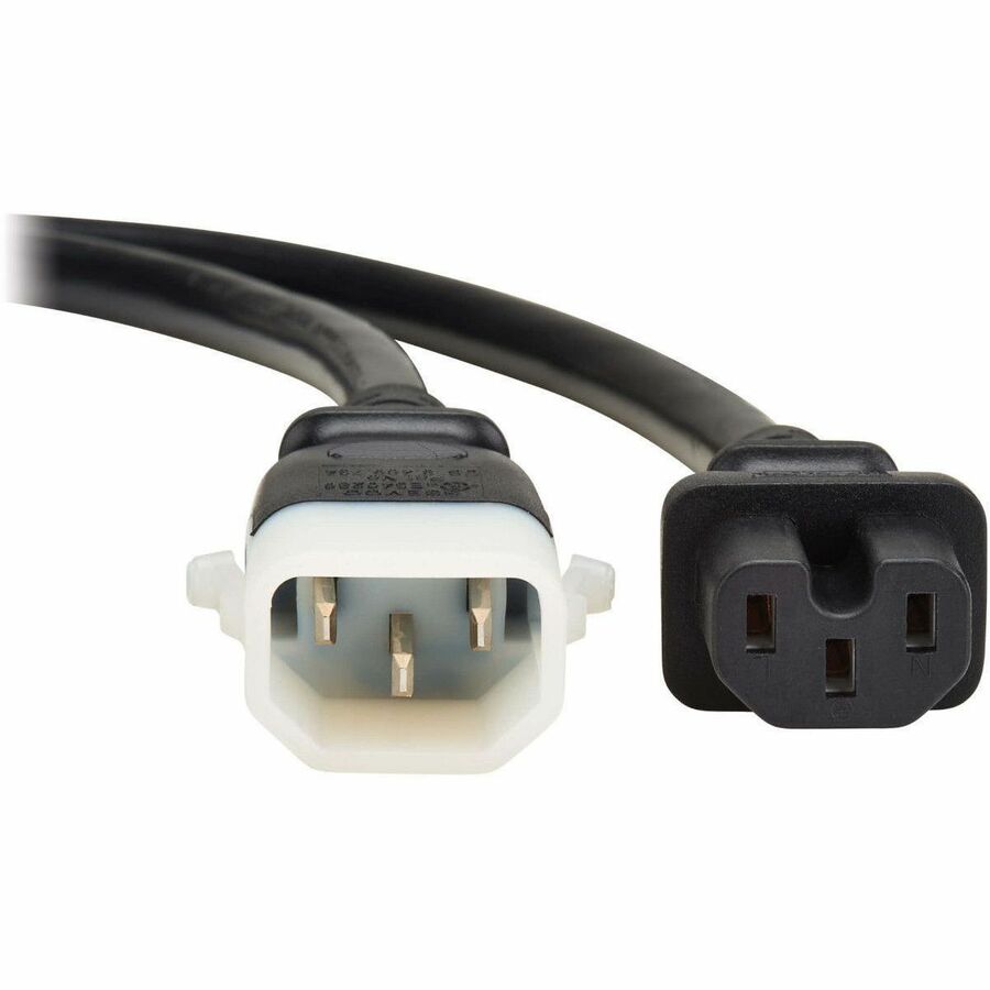 Eaton Tripp Lite Series PDU Power Cord, C15 to P-Lock C14 - Heavy-Duty, 15A, 250V, 14 AWG, 6 ft. (1.8 m), Black — P018-E06