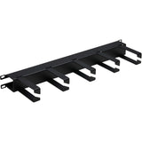 Eaton Tripp Lite Series Horizontal Cable Manager - Metal Rings, Black, 1U — SRCABLERING1UHD