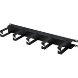 Eaton Tripp Lite Series Horizontal Cable Manager - Metal Rings, Black, 1U — SRCABLERING1UHD