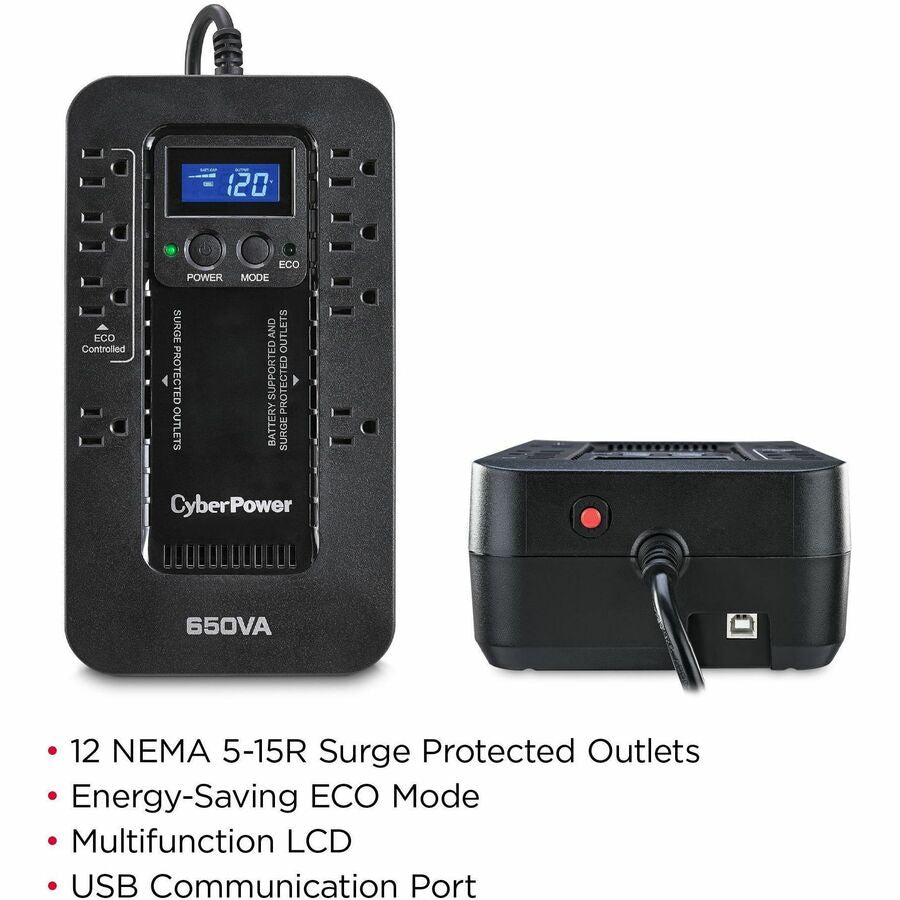 CyberPower EC650LCD Ecologic UPS Systems — EC650LCD