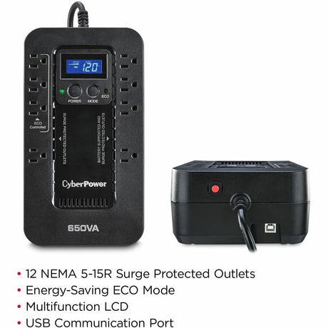 CyberPower EC650LCD Ecologic UPS Systems — EC650LCD