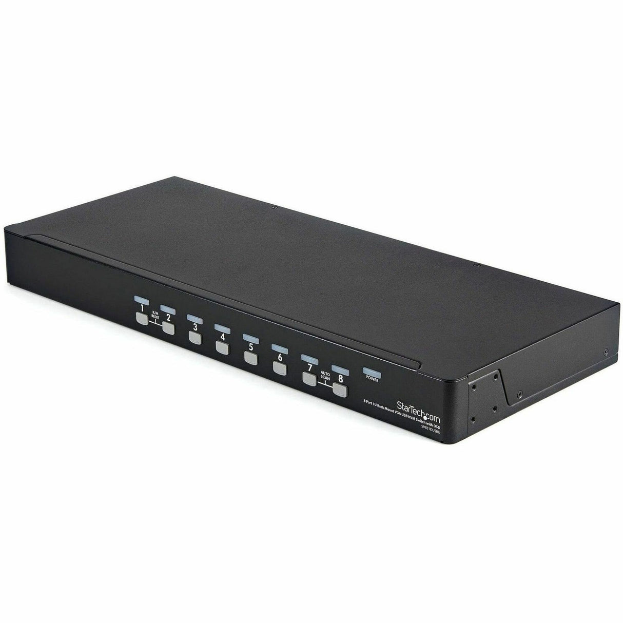 StarTech.com 8 Port 1U Rackmount USB KVM Switch Kit with OSD and Cables — SV831DUSBUK