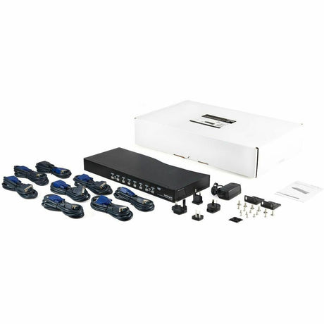 StarTech.com 8 Port 1U Rackmount USB KVM Switch Kit with OSD and Cables — SV831DUSBUK