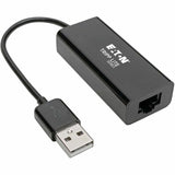 Eaton Tripp Lite Series USB 2.0 Ethernet NIC Adapter - 10/100 Mbps, RJ45, Black — U236-000-R