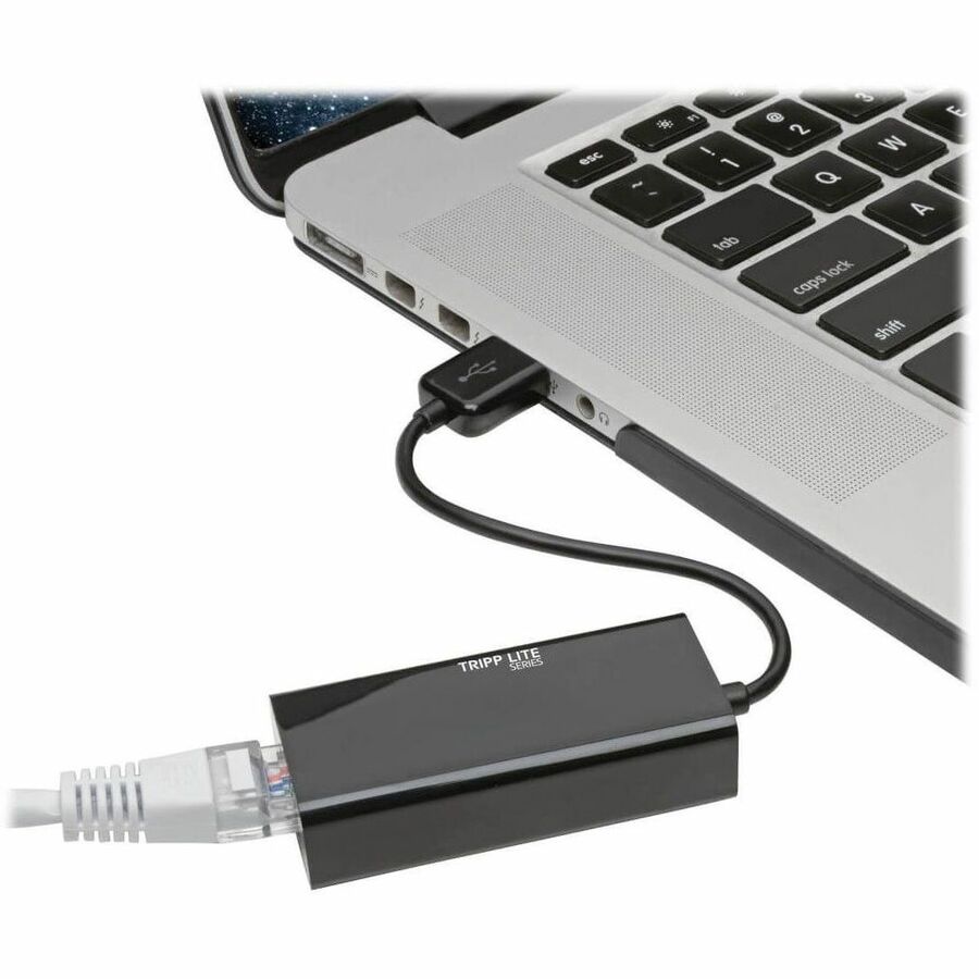 Eaton Tripp Lite Series USB 2.0 Ethernet NIC Adapter - 10/100 Mbps, RJ45, Black — U236-000-R