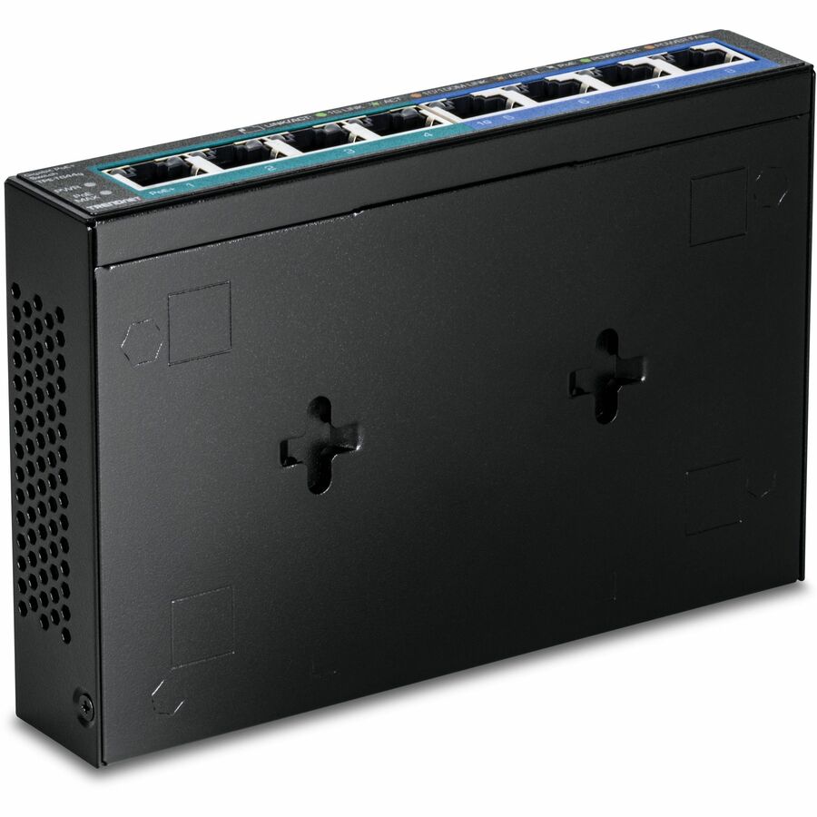 TRENDnet 8-Port Gigabit GREENnet PoE+ Switch, 4 x Gigabit PoE-PoE+ Ports, 4 x Gigabit Ports, 61W Power Budget, 16 Gbps Switch Capacity, Ethernet Unmanaged Switch, Lifetime Protection, Black, TPE-TG44G — TPE-TG44g