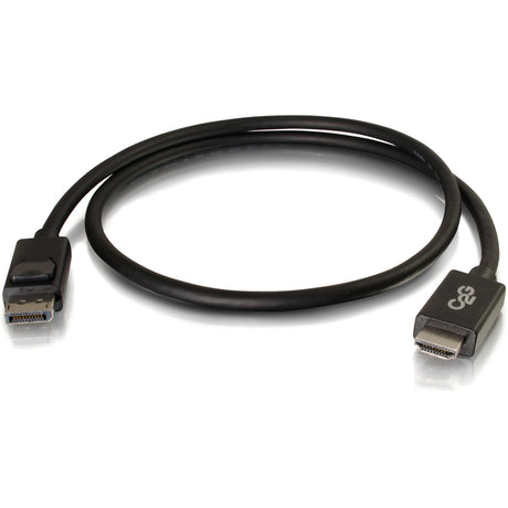 C2G DisplayPort Male to HDMI Male Adapter Cable - 6ft, 1080p Resolution, 30V - Black — 54326