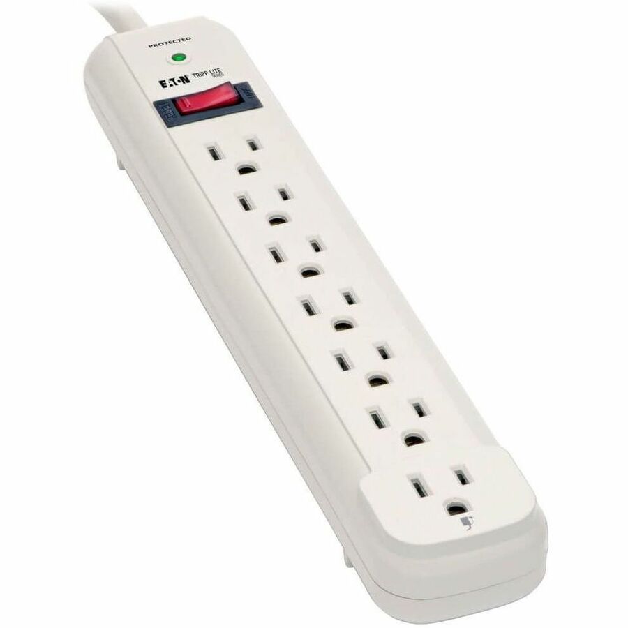 Eaton Tripp Lite Series Protect It! 7-Outlet Surge Protector, 25 ft. Cord, 1080 Joules, Diagnostic LED, Light Gray Housing — TLP725