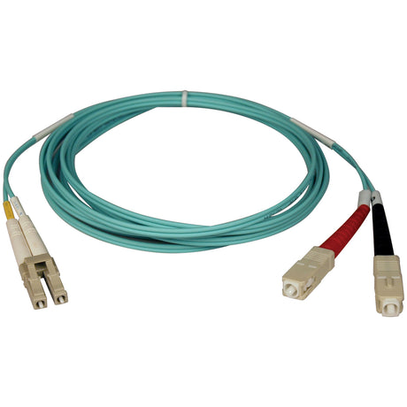 Eaton Tripp Lite Series 10Gb Duplex Multimode 50/125 OM3 LSZH Fiber Patch Cable (LC/SC) - Aqua, 10M (33 ft.) — N816-10M