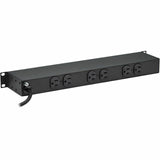 Eaton Tripp Lite Series 1U Rack-Mount Power Strip, 120V, 15A, 5-15P, 12 Outlets (6 Front-Facing, 6-Rear-Facing), 15 ft. (4.57 m) Cord — RS-1215