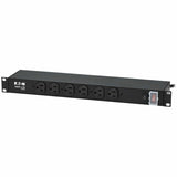 Eaton Tripp Lite Series 1U Rack-Mount Power Strip, 120V, 15A, 5-15P, 12 Outlets (6 Front-Facing, 6-Rear-Facing), 15 ft. (4.57 m) Cord — RS-1215