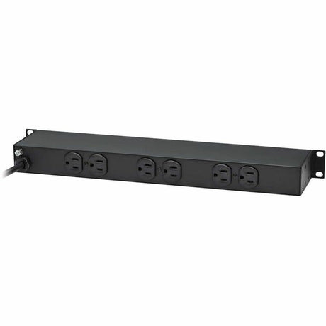 Eaton Tripp Lite Series 1U Rack-Mount Power Strip, 120V, 15A, 5-15P, 12 Outlets (6 Front-Facing, 6-Rear-Facing), 15 ft. (4.57 m) Cord — RS-1215