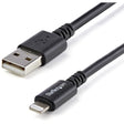 StarTech.com 3m (10ft) Long Black Apple�&reg; 8-pin Lightning Connector to USB Cable for iPhone / iPod / iPad — USBLT3MB