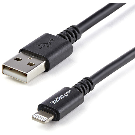 StarTech.com 3m (10ft) Long Black Apple�&reg; 8-pin Lightning Connector to USB Cable for iPhone / iPod / iPad — USBLT3MB