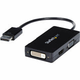 StarTech.com Travel A/V adapter: 3-in-1 DisplayPort to VGA DVI or HDMI converter — DP2VGDVHD