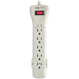 Eaton Tripp Lite Series Protect It! 7-Outlet Surge Protector, 7 ft. Cord with Right-Angle Plug, 2160 Joules, Diagnostic LEDs, Light Gray Housing — SUPER7