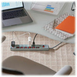Eaton Tripp Lite Series Eco-Surge 7-Outlet Surge Protector, 6 ft. (1.83 m) Cord, 1080 Joules, Individually-Controlled — TLP76MSG