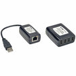 Eaton Tripp Lite Series 4-Port Plug-and-Play USB 2.0 over Cat5/Cat6 Extender Kit, Transmitter & Receiver, USB up to 164.04 ft. (50M), TAA — B203-104-PNP