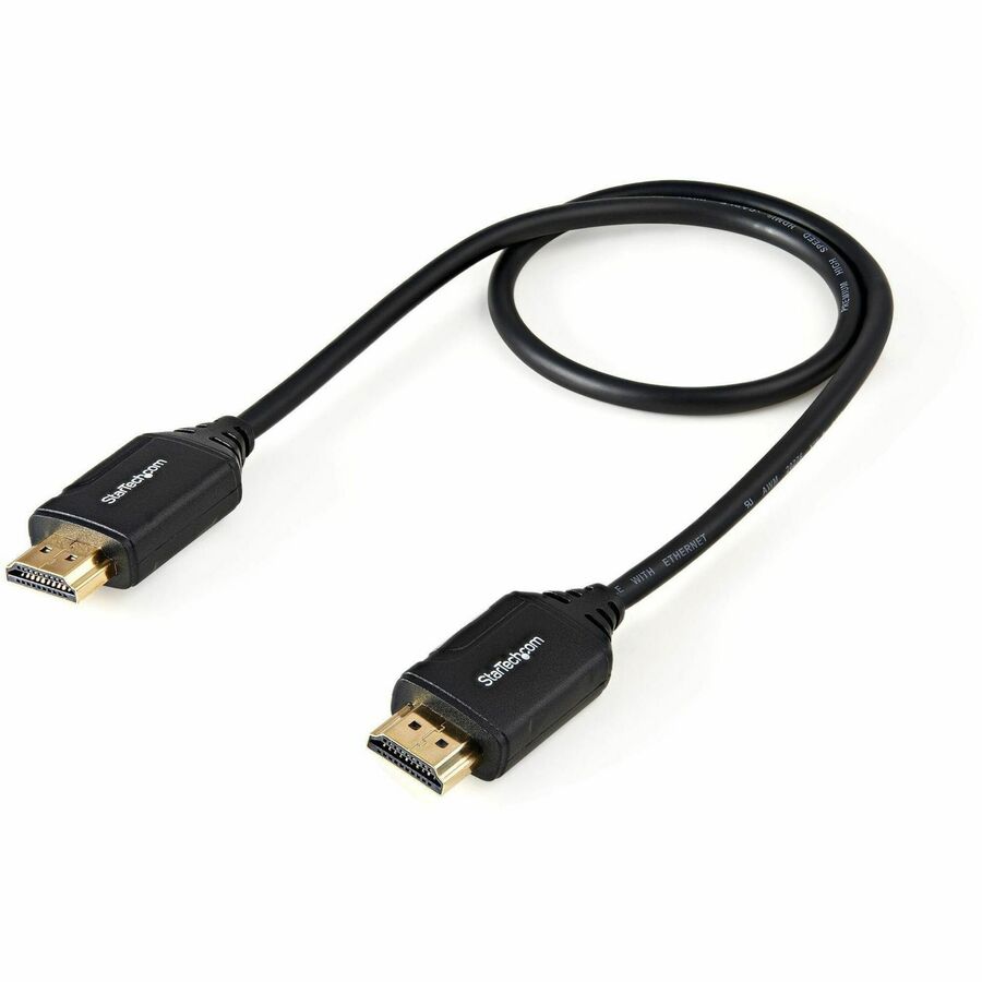 StarTech.com 1.6ft/50cm Premium Certified HDMI 2.0 Cable with Ethernet, High Speed Ultra HD 4K 60Hz HDMI Cable HDR10 UHD HDMI Monitor Cord — HDMM50CMP