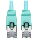 Eaton Tripp Lite Series Cat6a 10G Snagless Shielded STP Ethernet Cable (RJ45 M/M), PoE, Aqua, 10 ft. (3.05 m) — N262-010-AQ