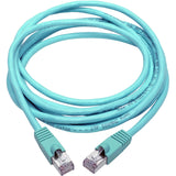Eaton Tripp Lite Series Cat6a 10G Snagless Shielded STP Ethernet Cable (RJ45 M/M), PoE, Aqua, 10 ft. (3.05 m) — N262-010-AQ