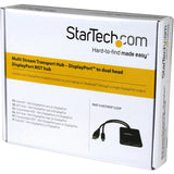 StarTech.com 2-Port Multi Monitor Adapter, Mini DisplayPort to DP MST Hub, Dual 4K 30Hz, Video Splitter for Extended Desktop Mode, Windows — MSTMDP122DP