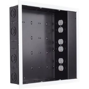 Chief Proximity In-Wall Storage Box - With 6 Receptacle Filter & Surge - Black — PAC526FWP6