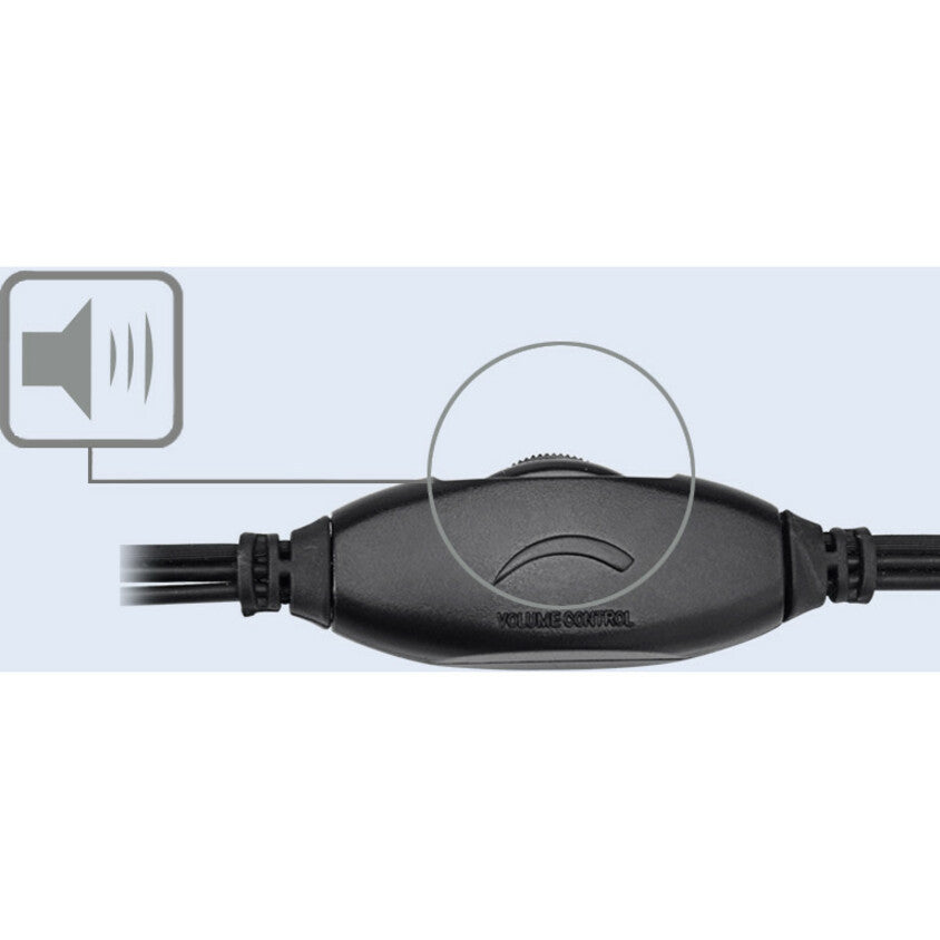Adesso Xtream H4 - 3.5mm Stereo Headset with Microphone - Noise Cancelling - Wired- 6 ft cable- Lightweight — Xtream H4