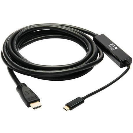 Eaton Tripp Lite Series USB-C to HDMI Active Adapter Cable (M/M), 4K 60 Hz, 4:4:4, HDCP 2.2, Mid-Cable Adapter, Black, 10 ft. (3.1 m) — U444-010-H4K6BM