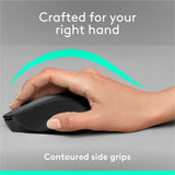 Logitech M330 SILENT PLUS Wireless Mouse, 2.4GHz with USB Receiver, Optical Tracking, Quiet & Lightweight, Black — 910-004905