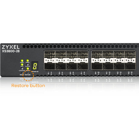 ZYXEL XS3800-28 24-port 10G Multi-Gigabit L3 Managed Aggregation Switch with 16 SFP+ 10G Ports, 8 10G Combo (SFP+/RJ-45) Ports and 4 10G Ethernet Ports — XS3800-28