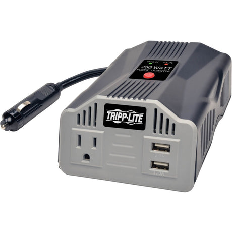 Eaton Tripp Lite Series 200W PowerVerter Ultra-Compact Car Inverter with Outlet and 2 USB Charging Ports — PV200USB