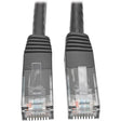 Eaton Tripp Lite Series Cat6 Gigabit Molded (UTP) Ethernet Cable (RJ45 M/M), PoE, Black, 50 ft. (15.24 m) — N200-050-BK