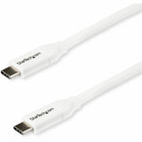 StarTech.com 2m 6 ft USB C to USB C Cable w/ 5A PD - M/M - White - USB 2.0 - USB-IF Certified - USB Type C Cable - USB C Charging Cable - USB C PD Cable — USB2C5C2MW