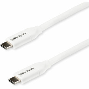 StarTech.com 2m 6 ft USB C to USB C Cable w/ 5A PD - M/M - White - USB 2.0 - USB-IF Certified - USB Type C Cable - USB C Charging Cable - USB C PD Cable — USB2C5C2MW