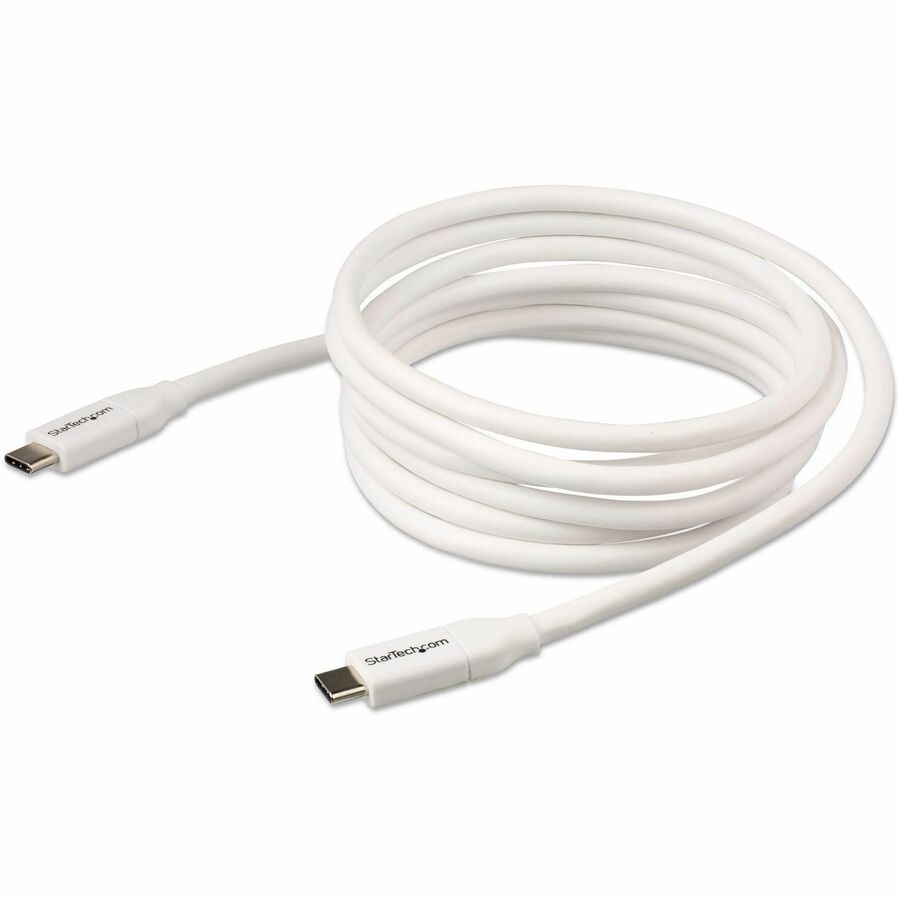 StarTech.com 2m 6 ft USB C to USB C Cable w/ 5A PD - M/M - White - USB 2.0 - USB-IF Certified - USB Type C Cable - USB C Charging Cable - USB C PD Cable — USB2C5C2MW