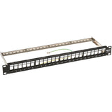 Eaton Tripp Lite Series 24-Port 1U Rack-Mount Shielded Blank Keystone/Multimedia Patch Panel, RJ45 Ethernet, USB, HDMI, Cat5e/6 — N062-024-KJ-SH