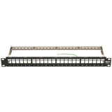 Eaton Tripp Lite Series 24-Port 1U Rack-Mount Shielded Blank Keystone/Multimedia Patch Panel, RJ45 Ethernet, USB, HDMI, Cat5e/6 — N062-024-KJ-SH