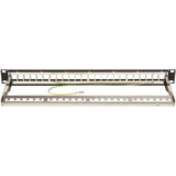 Eaton Tripp Lite Series 24-Port 1U Rack-Mount Shielded Blank Keystone/Multimedia Patch Panel, RJ45 Ethernet, USB, HDMI, Cat5e/6 — N062-024-KJ-SH