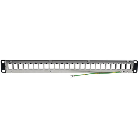Eaton Tripp Lite Series 24-Port 1U Rack-Mount Shielded Blank Keystone/Multimedia Patch Panel, RJ45 Ethernet, USB, HDMI, Cat5e/6 — N062-024-KJ-SH